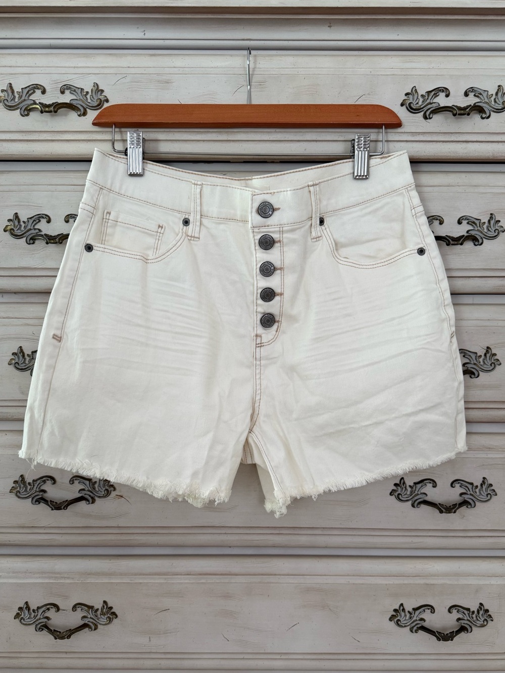 Mudd High Rise Button Fly Denim Shorts